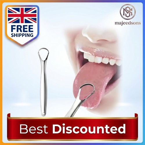 Stainless steel tongue scraper - stainless,