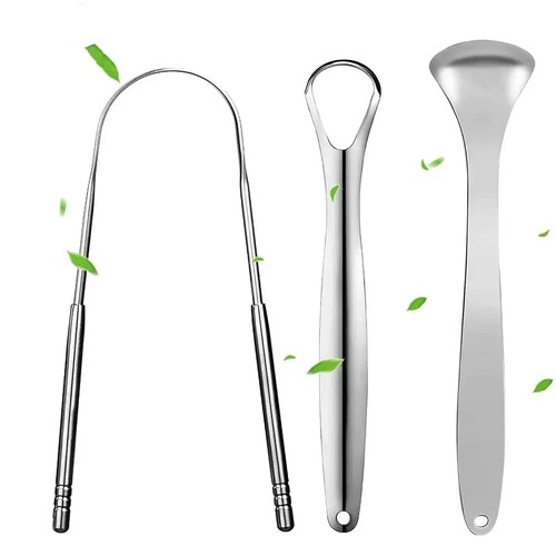 2pcs tongue scraper stainless - 2pcs,